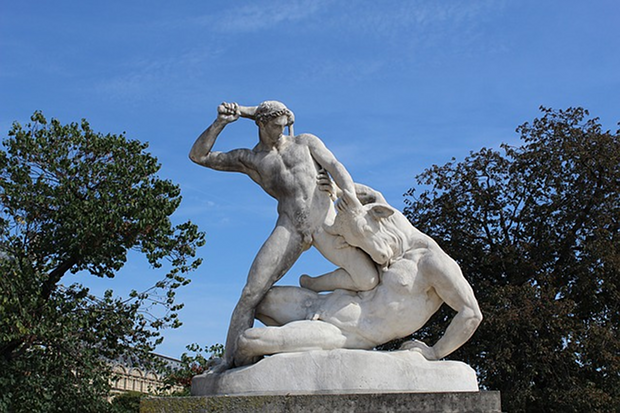 Theseus Griechenland Statue Antike Mythologie Stock